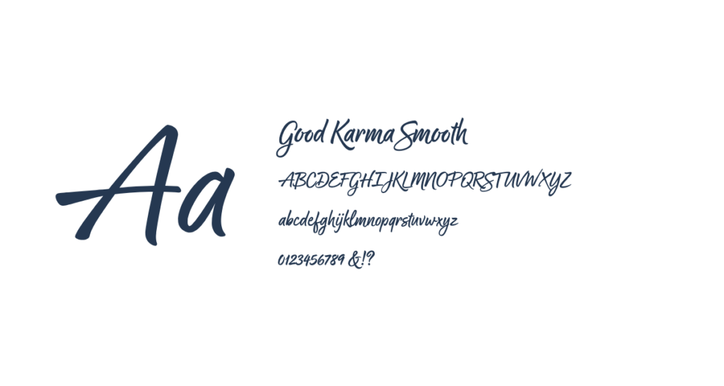Good Karma Smooth type specimen