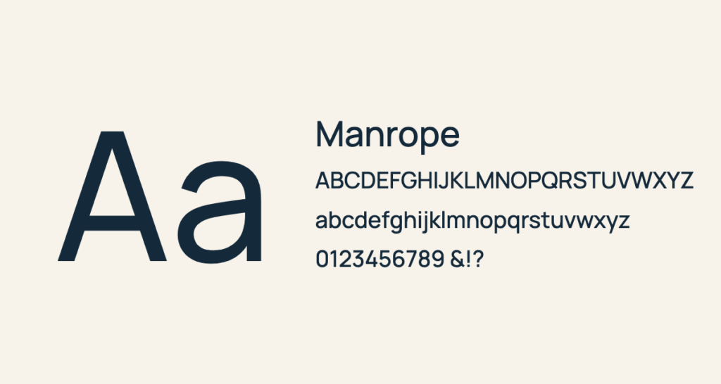 Manrope type specimen