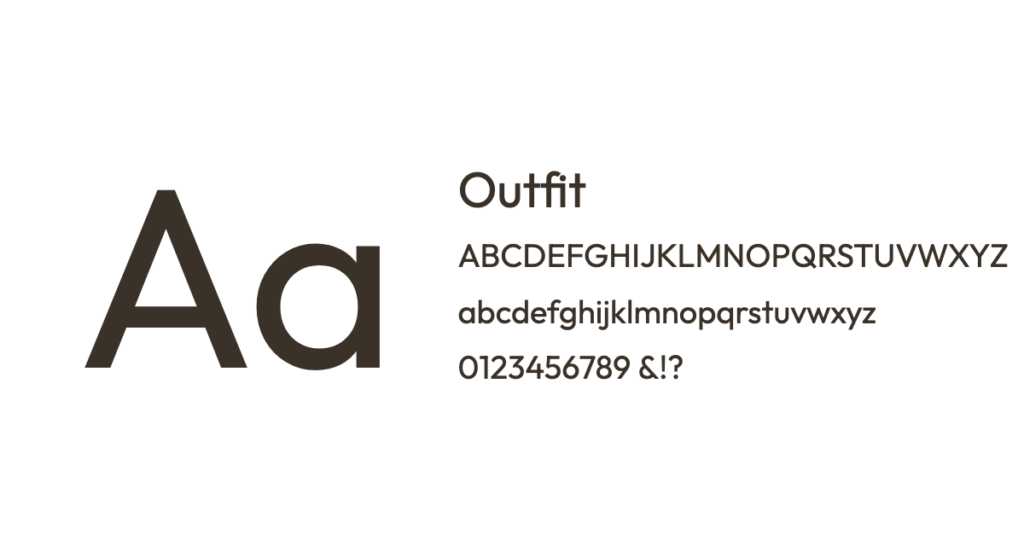 Outfit type specimen