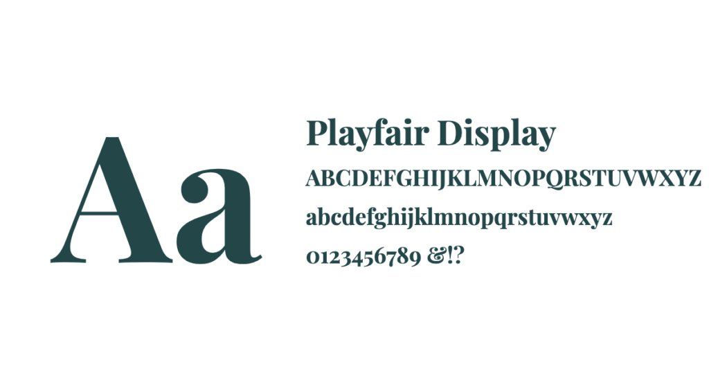 Playfair Display type specimen