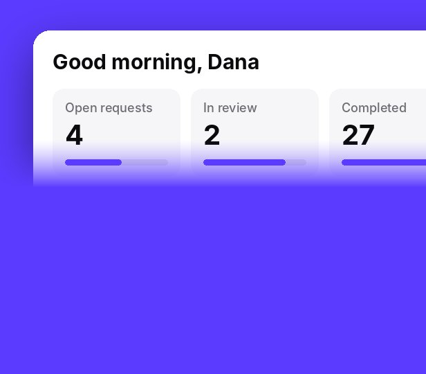 Illustration of a custom client portal dashboard