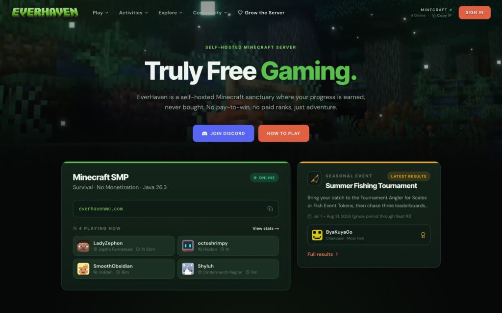 EverHaven website
