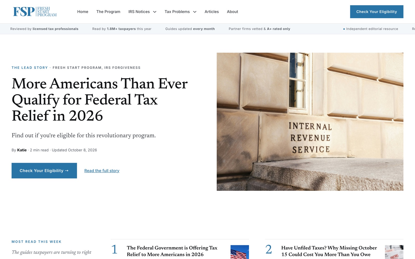 IRS Fresh Start Program